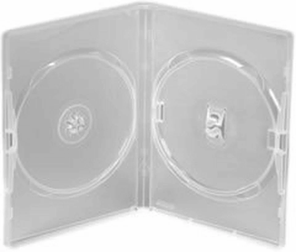 100 X Amaray Double Clear DVD Cases 14mm Spine Genuine Amaray UK STOCK
