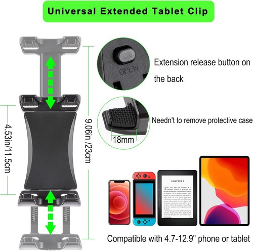 Portable Microphone Stand Tablet Holder, Universal iPad Mount, Music Stand - Picture 4 of 7