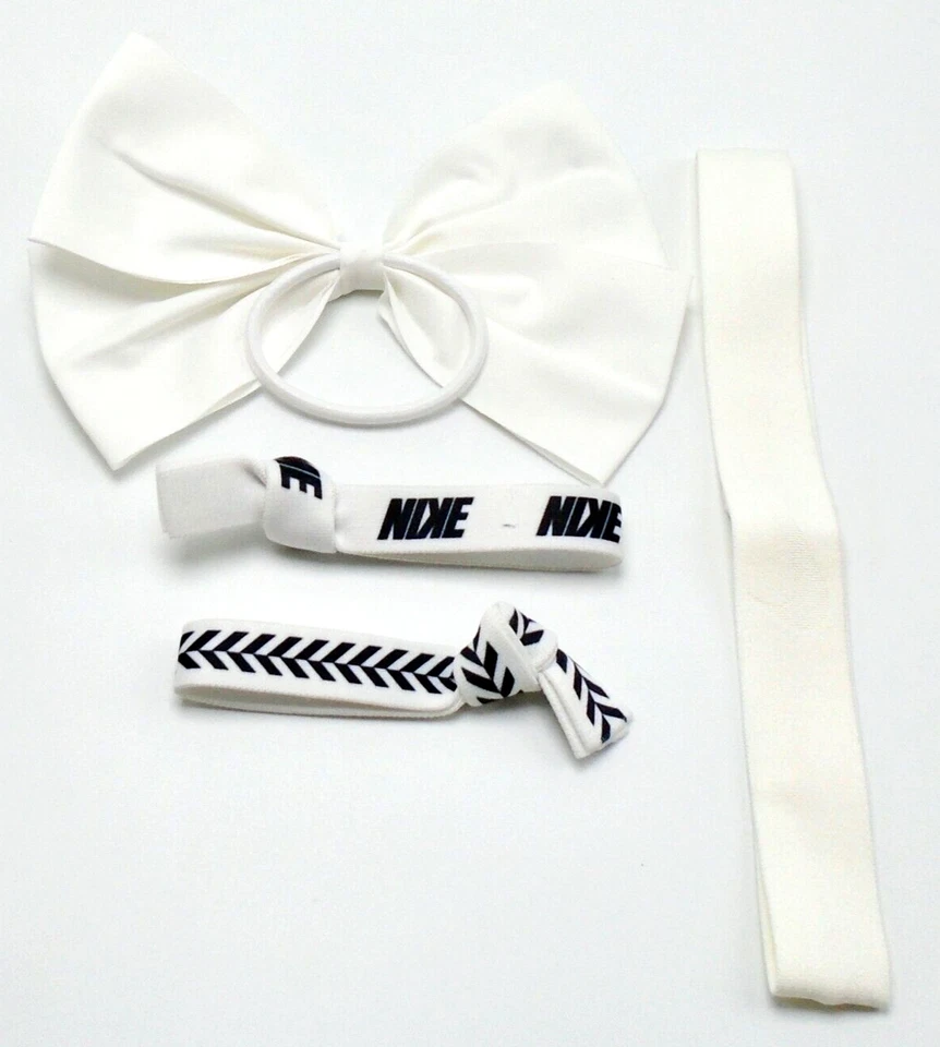 Nike Game Ready Ponytail Holder Bow Set Headband Softball Team - Image 4 of 4