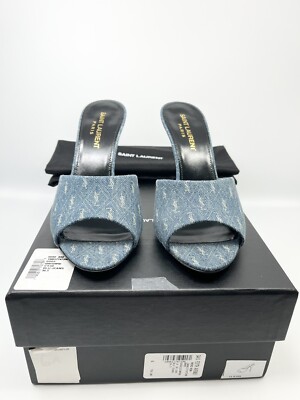 SAINT LAURENT La 16 95 denim sandals | eBay
