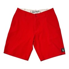 VANS Vanphibian Series Board Shorts Red Swim Trunks Mens Size 28