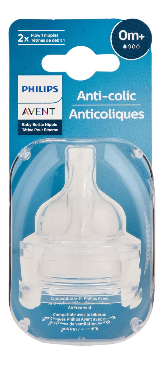 Philips Avent Anti-Colic Baby Bottle Newborn Flow Nipple Ct