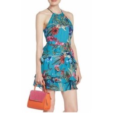 Womens Parker Azule Sardinia Ruffle Mini Dress size Large New With Tags