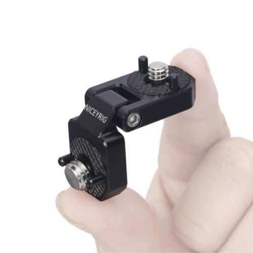Adaptador de montaje plegable Niceyrig 180° inclinación amortiguación con tornillo de montaje Arri de 1/4" 3/8" - Imagen 12 de 12