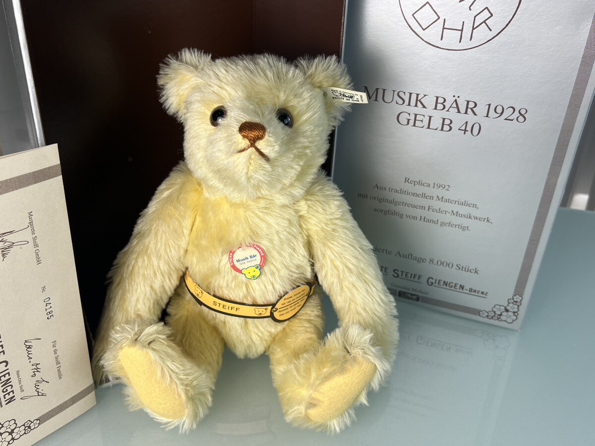 Steiff Tier 407482 Teddy Musik Bär 40 cm. Top Zustand | eBay
