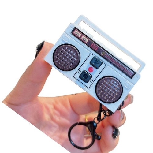 Small Recorder Keychain with Detailed Craftsmanship Plastic Texture for Key Bag - Picture 3 of 12