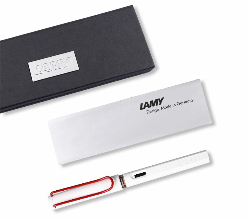 LAMY Safari Fountain Pen White Red Clip Special Edition | eBay