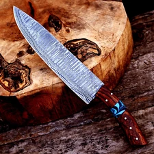 HANDMADE FORGED DAMASCUS STEEL CHEF KNIFE UTILITY KITCHEN KNIVES 2073