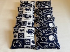 8 CORNHOLE BEAN BAGS PENN STATE NITTANY LIONS WATERPROOF WASHABLE ALL WEATHER