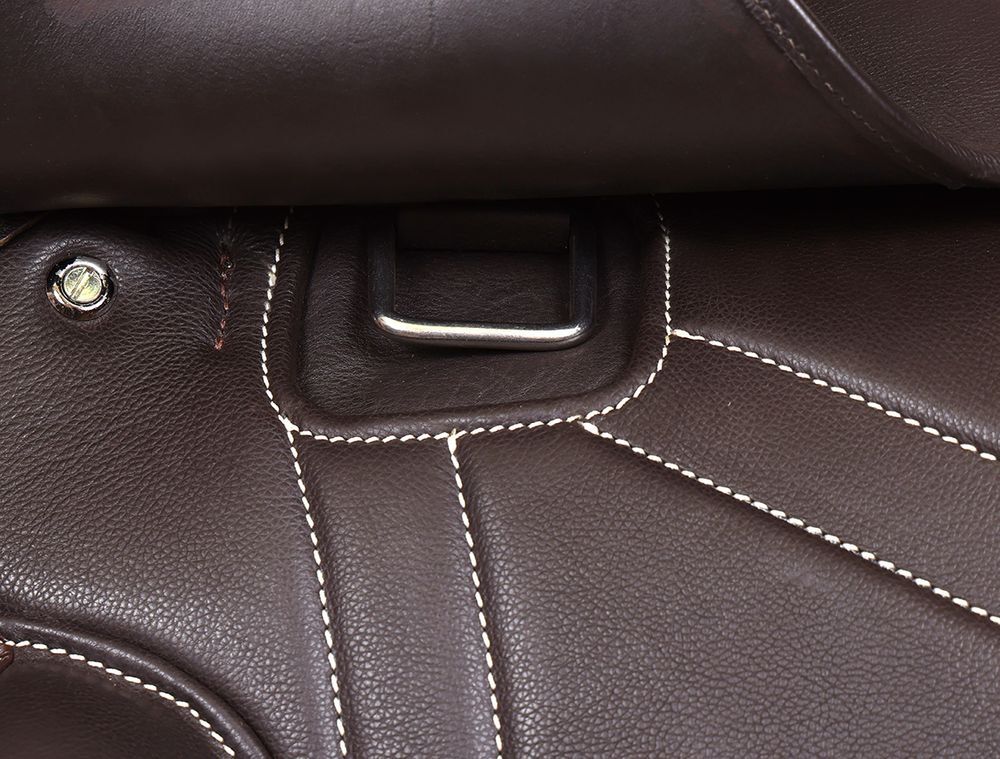 Sella Dressage Senza Albero 1135 In Pelle Morbida Nera Con Velcro