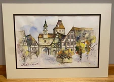 Robert Wilson 1999 Original Watercolor Rothenburg