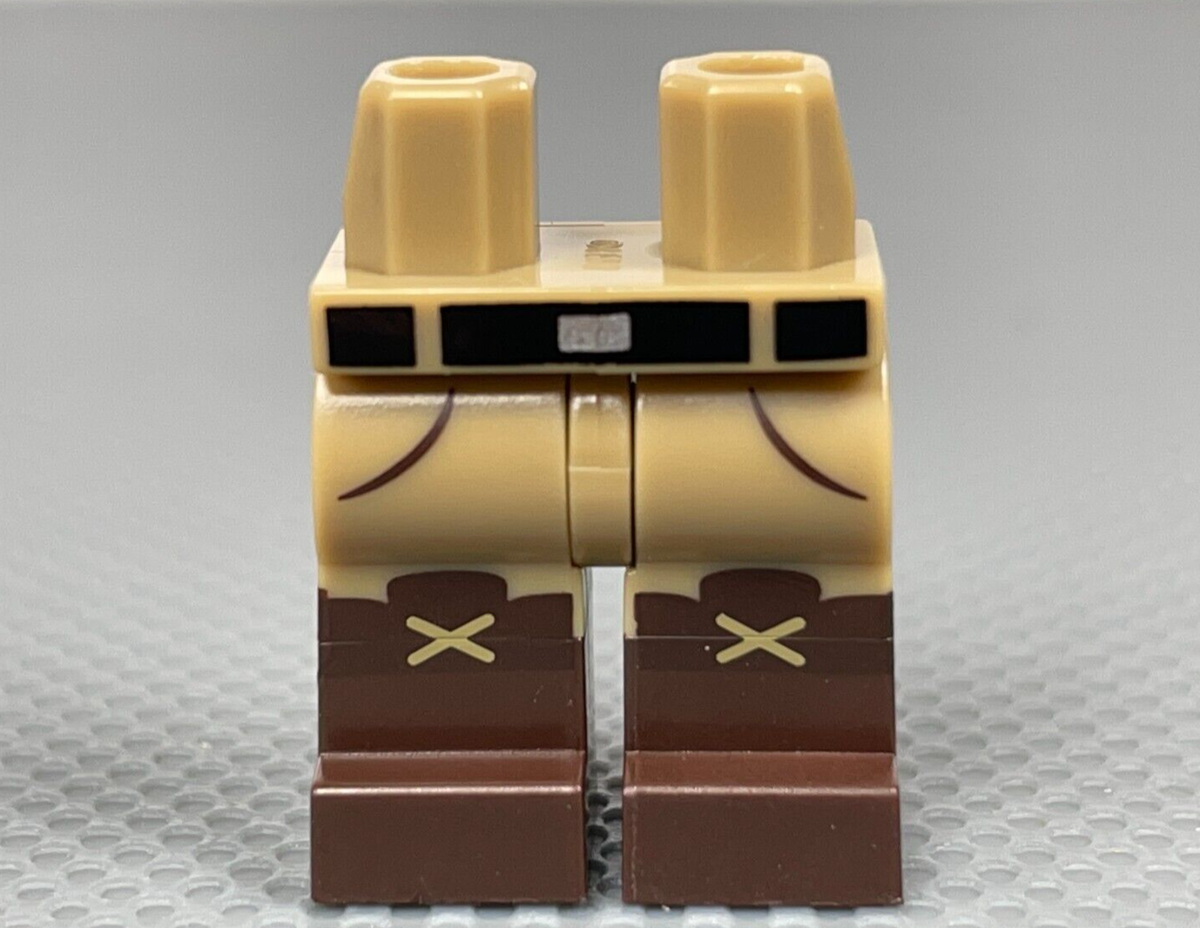 LEGO Minifigure Dark Tan Hips & Legs Dark Brown Boots Black Belt
