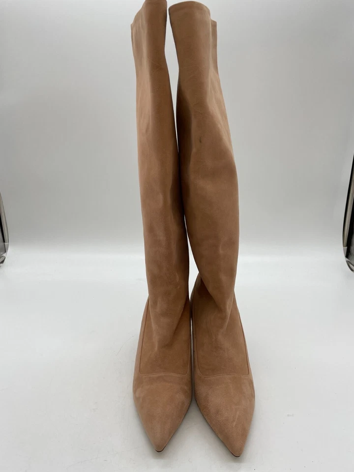 Paul Andrew Women's Designer Pink Suede Knee-High Boots  Size UK 7 - Изображение 3 из 4