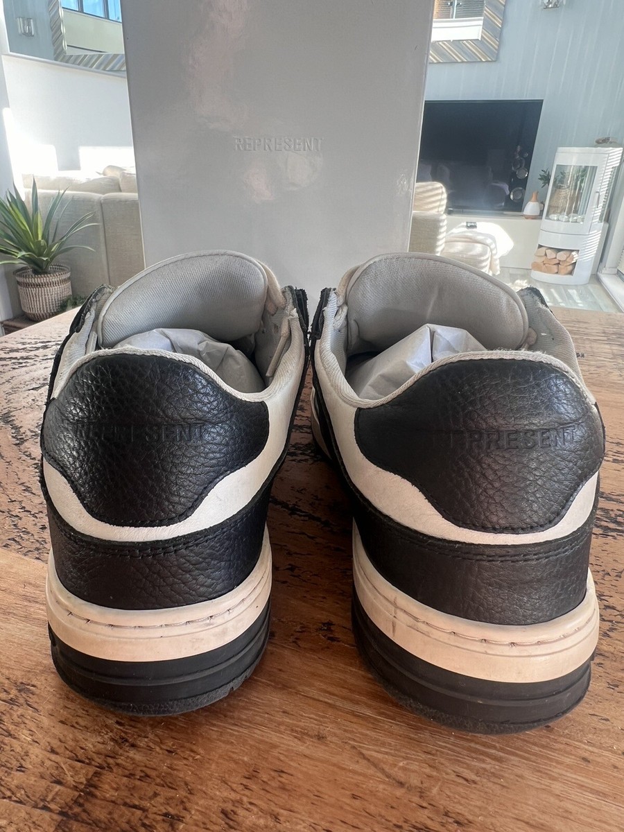 【関税込み】Represent ブラック＆オフホワイト Apex スニーカー Apex Sneaker | Black/Vintage White | REPRESENT
