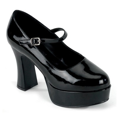 wide width black block heels