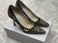 Jimmy Choo Animal Print Leather Upper Heels for Women