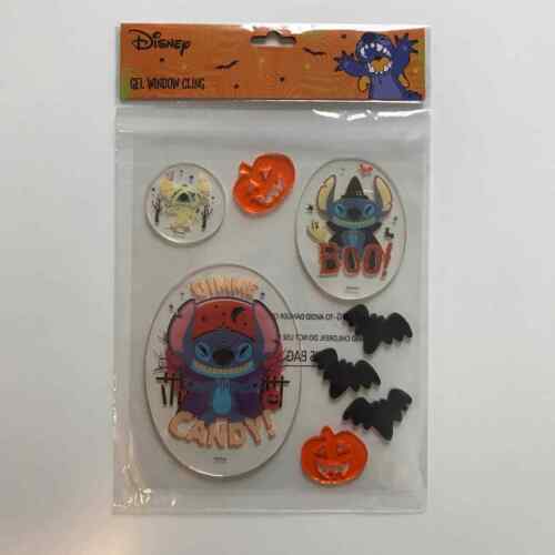 Disney Lilo & Stitch New In Package Set of 8 Halloween Decorative Gel Clings - Picture 1 of 6