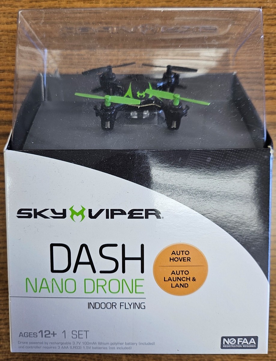 SKY VIPER DASH INDOOR FLYING NANO DRONE NEW