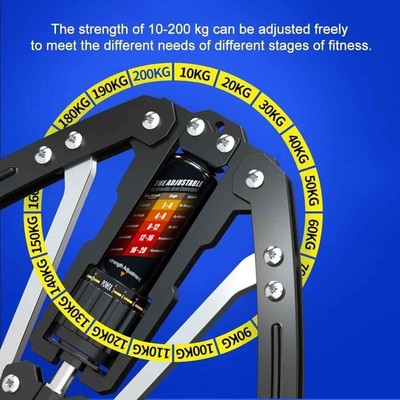Twister Exerciseur de bras réglable de 10 à 300 kg Puissance hydraulique Extenseur de poitrine à domicile Barre d'équipement de fitness pour homme et