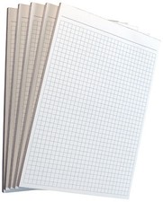 Block kariert grau Notizblock a 50 Blatt - au...