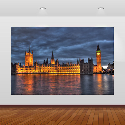 British Houses Parliament Big Ben Wandansicht Aufkleber Poster Kunst Wandbild Aufkleber 1094