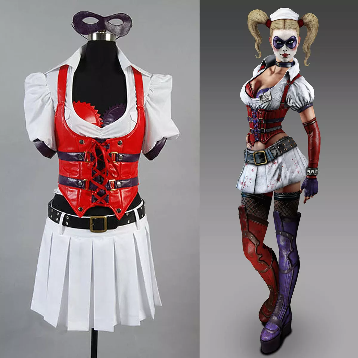 Harley quinn costume arkham asylum deals