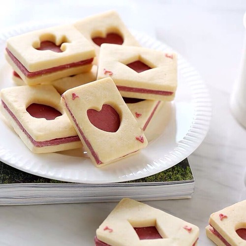 4 piezas/juego de molde cortador de fondant para galletas con temática de póquer SugarCraft - Imagen 2 de 3