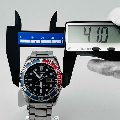 SEIKO 5 Sports 7S36-03C0 23 joyas cuerda automática color Pepsi esfera negra 41,0 - Imagen 6 de 16