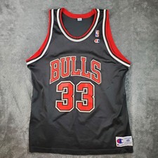 Champion Jersey Men s 48 Black Chicago Bulls Scottie Pippen 33 NBA Vintage