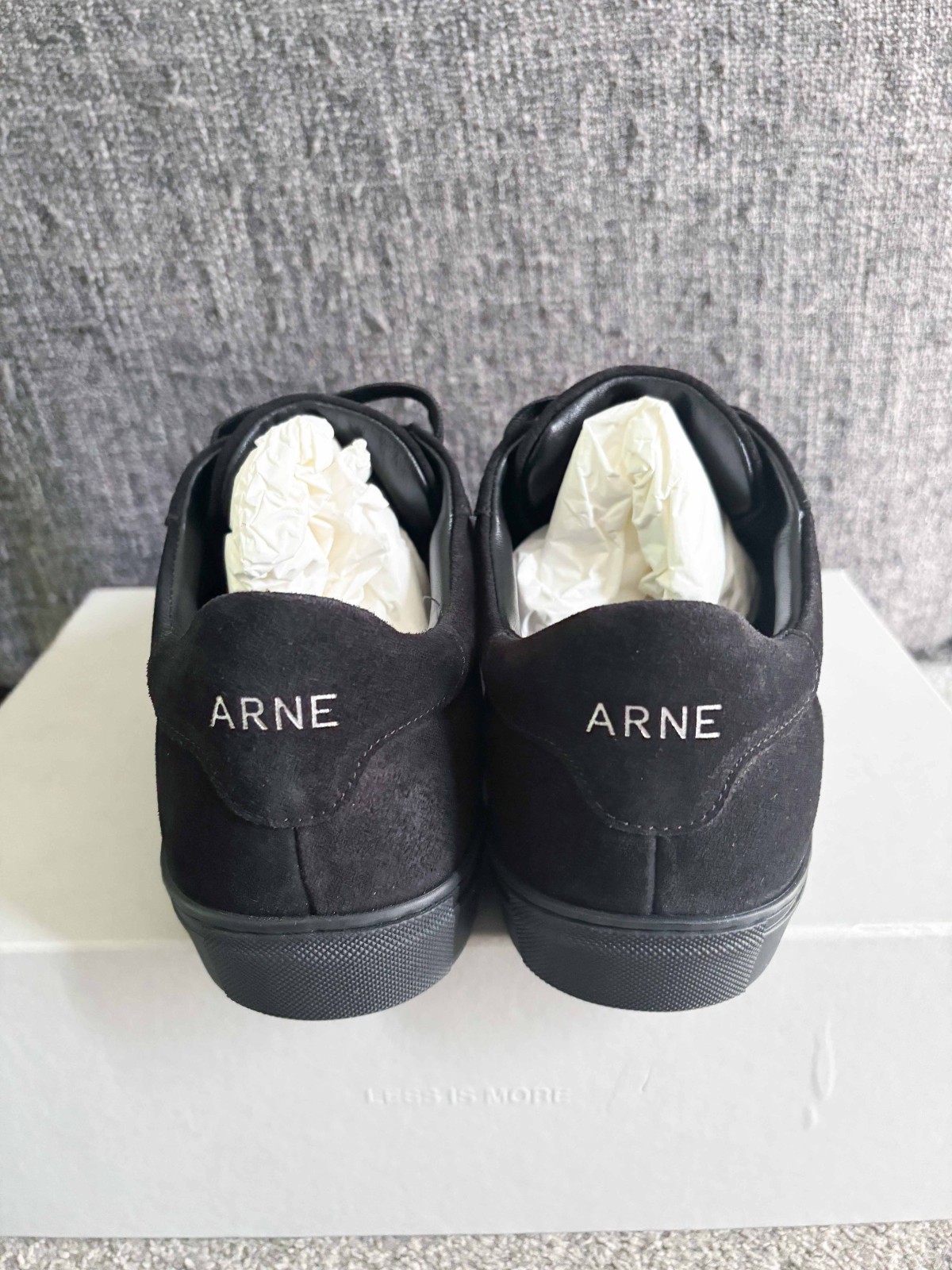 Arne Essential Low Triple Black Men's Suede Trainers UK 10.5 Brand New RRP £120 image 6