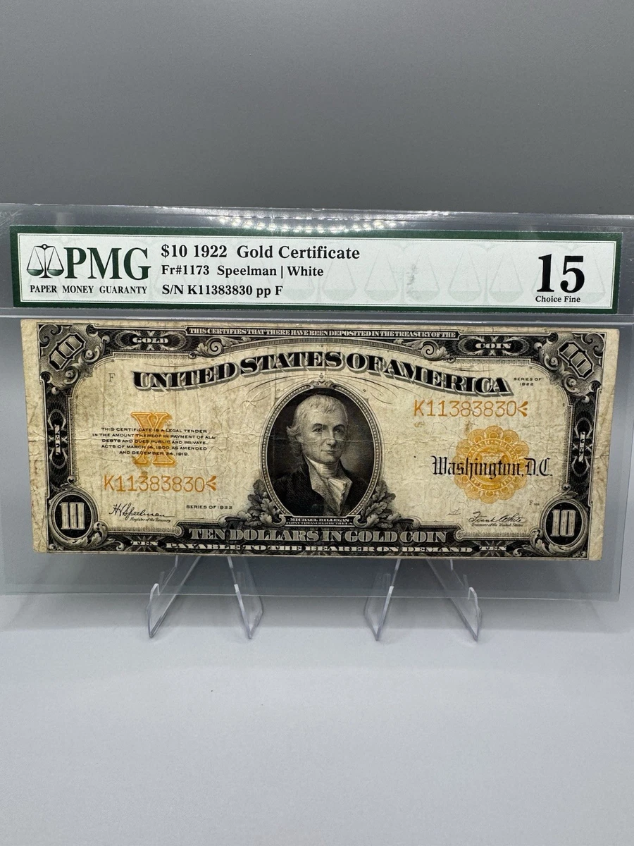 激レアG-RAP FATAL FRESH CURRENCY PMG $10 1922 Year US Large Gold Certificates for sale | eBay