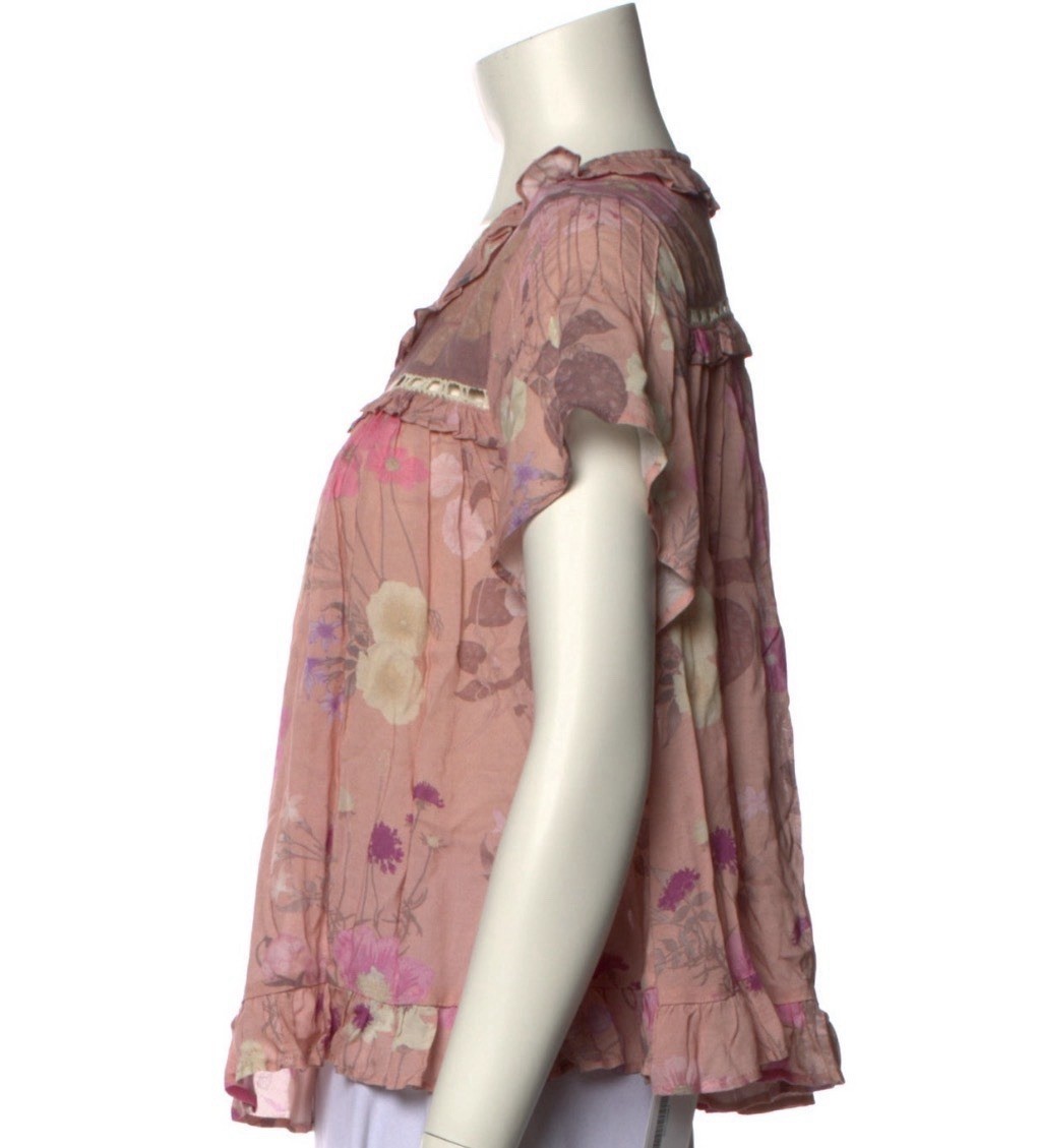 Spell & The Gypsy Wild Bloom Blouse, Blush, XXS, EUC! View 4