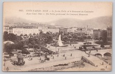 Vintage 1953 Nice Côte d Azur Public Garden & Centenary Monument Postcard