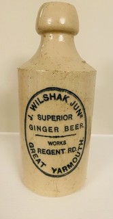 J. Wilshank Ginger Beer Bottle Great Yarmouth Norfolk