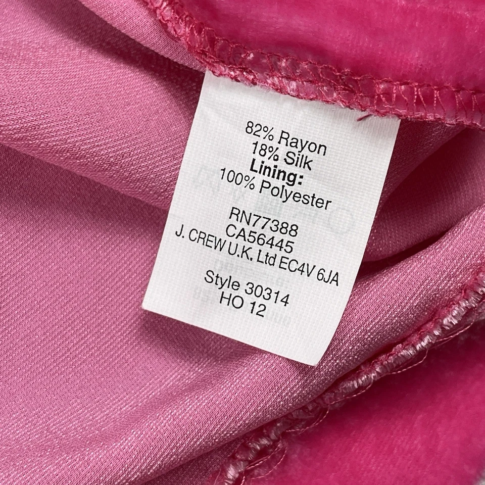 J Crew Shirt Womens 8 Pink Velvet Casual Workwear Office Travel Vacation Cute - Image 4 of 4