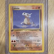 1999 Pokémon Cubone 40 HP Common Jungle 1st Edition Card 50/64 Vintage TCG