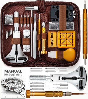 Watch Repair Kit + Watch Press Tool, Battery Replacement, and More 149PCS