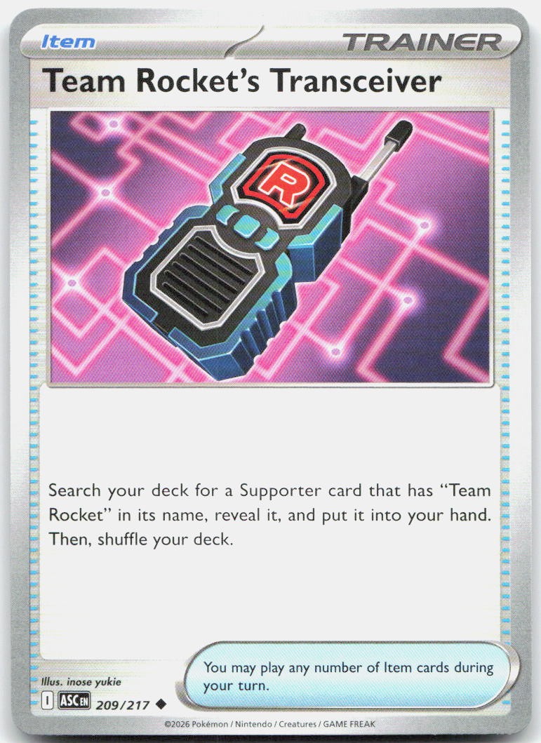 Team Rocket's Transceiver 209/217 Uncommon Ascended Heroes Pokemon Near Mint