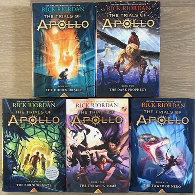 The Trials of Apollo Complete Set of 5 HC Books 1-5 by Rick Riordan 1st Editions