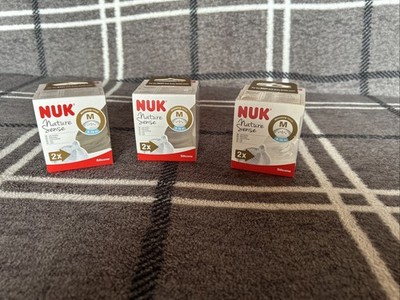 3 mal NUK Nature Sense Milchsauger 2er Pack - 6-18 Monate