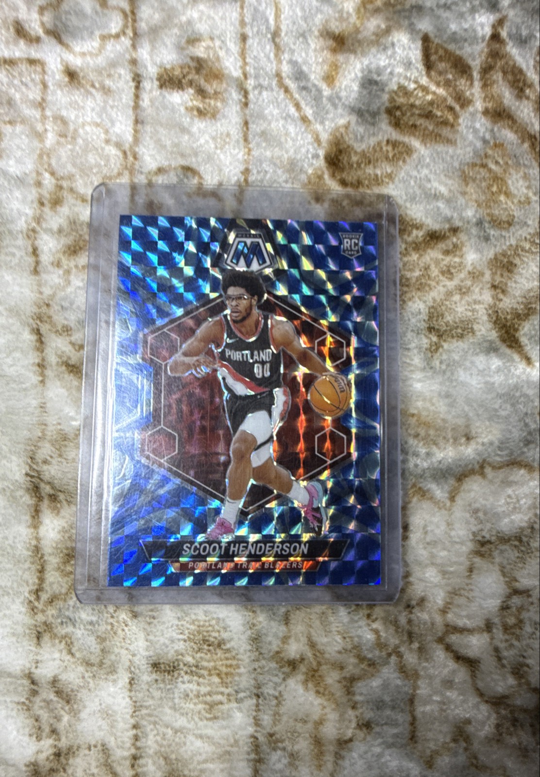 2023-24 Panini Mosaic - Rookies Scoot Henderson #216 Reactive Blue Mosaic Prizm