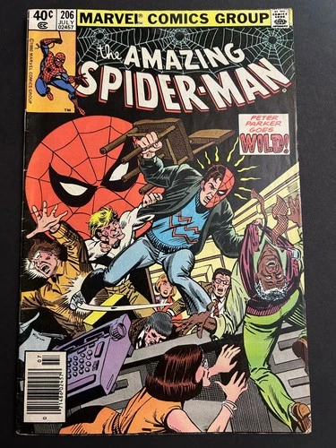 Amazing Spider-Man 206 FN- -- "Peter Parker Goes Wild!" 1980