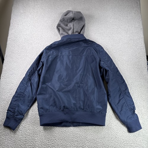 Hollister Jacket Mens L Blue Full Zip Long Sleeve Hoodie Casual Workwear Preppy - Picture 8 of 11