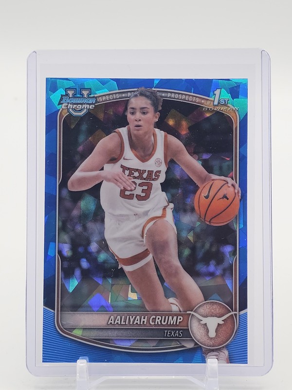 AALIYAH CRUMP 2025-26 BOWMAN U CHROME 1ST SAPPHIE EDITION REFRACTOR Q5759
