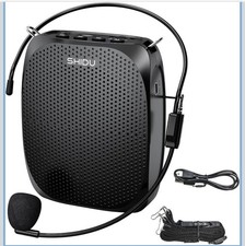 SHIDU Portable Voice Amplifier Mini PA System   Rechargeable Mic for Teachers 