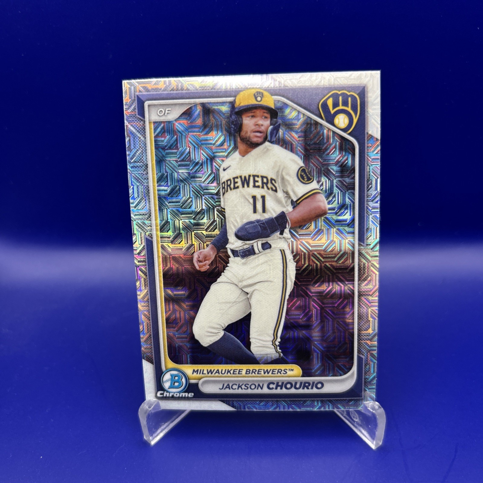 2024 Bowman Chrome Prospects  Mojo Refractor #BCP-140 Jackson Chourio (RC)