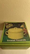 New Vintage Hearthside Garden Festival  Stoneware 2 Qt Covered Casserole