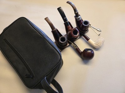 Pfeifen Konvolut 5St: Danske Club, Oldenkott, Meerschaum, Design Berlin, Bastler