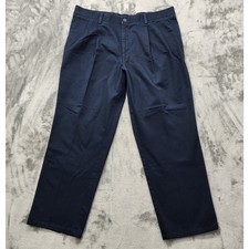 Vintage Dockers Pants Mens W38 L29 Blue Pleated Individual Fit Straight Office