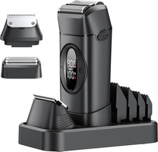 2-In-1 Foil Shaver  Beard Trimmer for Men, IPX7 Waterproof Electric Razor, Cord